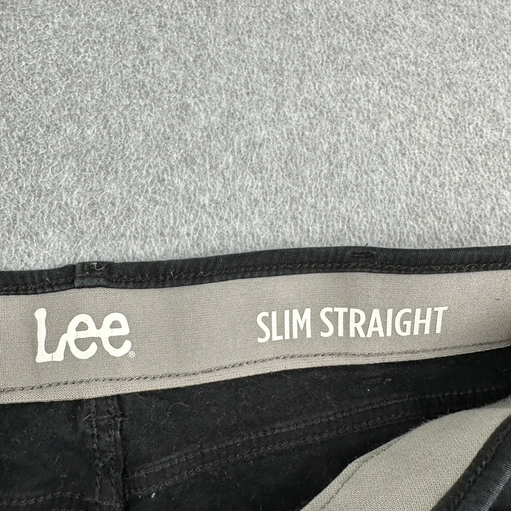 Lee Pants Mens 36x29 Slim Straight Black Stretch 2161537